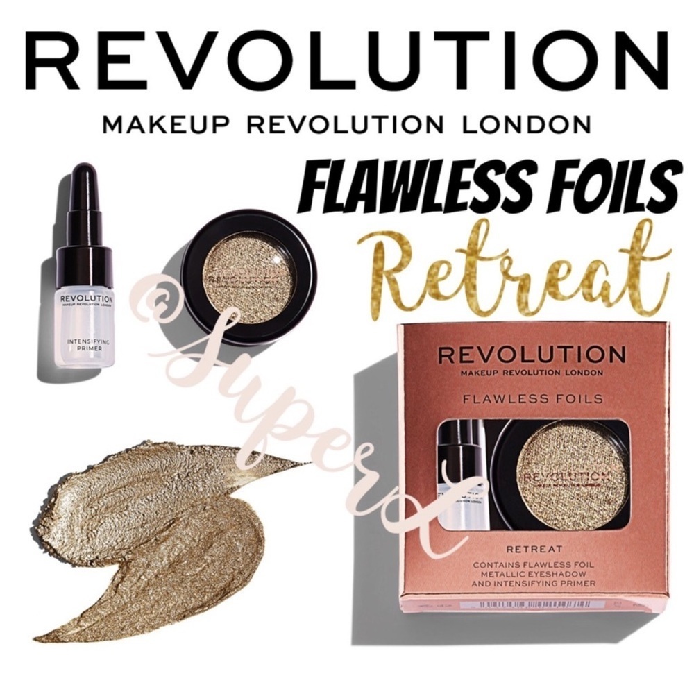 Makeup Revolution Flawless Foils Retreat‎ Metallic Eyeshadow and Primer Set